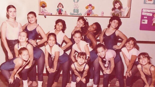 Fátima Bernardes e suas alunas do balé. Fátima Bernardes e suas alunas do balé.