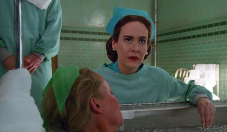 A atriz Sarah Paulson como Mildred Ratched. A atriz Sarah Paulson como Mildred Ratched.