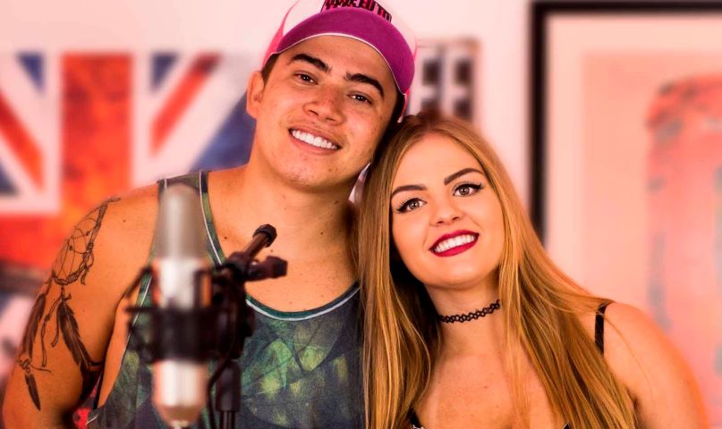 Luísa Sonza e Whindersson Nunes em gravação de vídeo para o Youtube Luísa Sonza e Whindersson Nunes em gravação de vídeo para o Youtube