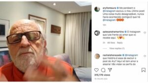 Ary Fontoura faz desabafo na internet após ter publicação apagada no Instagram (Montagem/ Reseller Web)