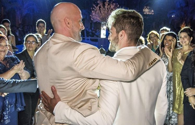 Paulo Gustavo e Thales Bretas no casamento Paulo Gustavo e Thales Bretas no casamento