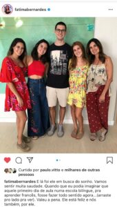 Fátima Bernardes faz despedida emocionante de Vinícius, seu filho, que irá para Europa. (Imagem/Instagram)