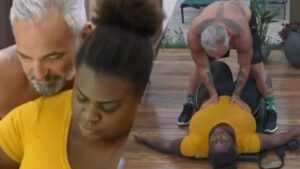 Em A Fazenda 12, Jojo Todynho fala sobre a possibilidade de fazer sexo a 3 com Mateus Carrieri (Montagem/ Reseller Web)