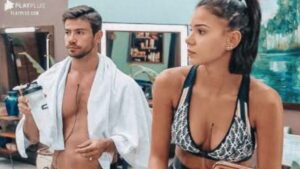 Mariano e Jakelyne foram o primeiro casal a se formar dentro de A Fazenda 12 (Imagem: Reprodução/ Record TV)