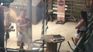 Biel garante pede calma para Victória Villarim e pensamentos positivos em A Fazenda 12 (Imagem: Reprodução)