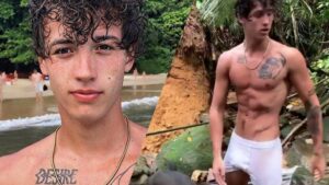 Lucas Omulek, o crush de Anitta, tem 23 anos e além de modelo é fotógrafo e artista plástico (Montagem: Reseller Web)