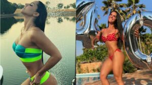 Graciele Lacerda manda indireta após ataques e surge com biquíni arrasador (Montagem: Reseller Web)