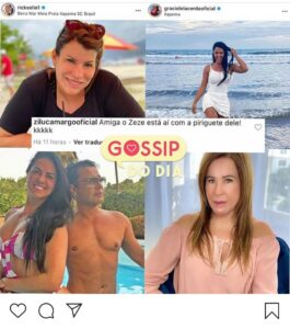 Zilu chama Graciele Lacerda de "periguete" em redes sociais (Imagem: Reprodução Gossip do Dia)