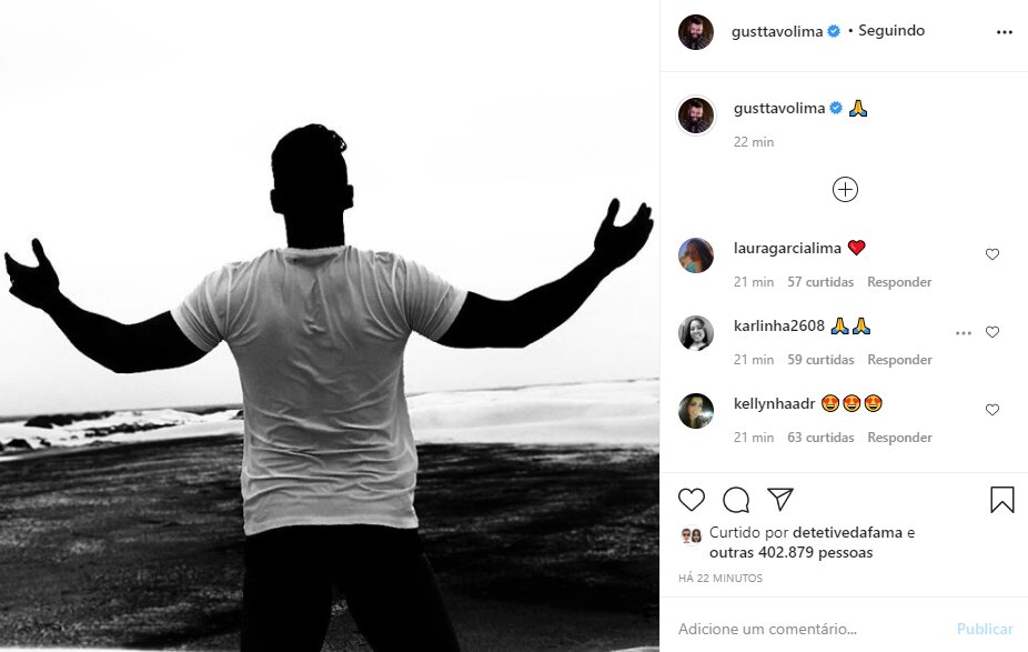Cantor Gusttavo Lima posta foto de aliança em redes sociais Cantor Gusttavo Lima posta foto de aliança em redes sociais