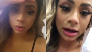 Nervosa, Lexa conta que ninguém se feriu mas o susto foi enorme. A cantora saía das gravações de seu programa de TV (Montagem: Reseller Web)