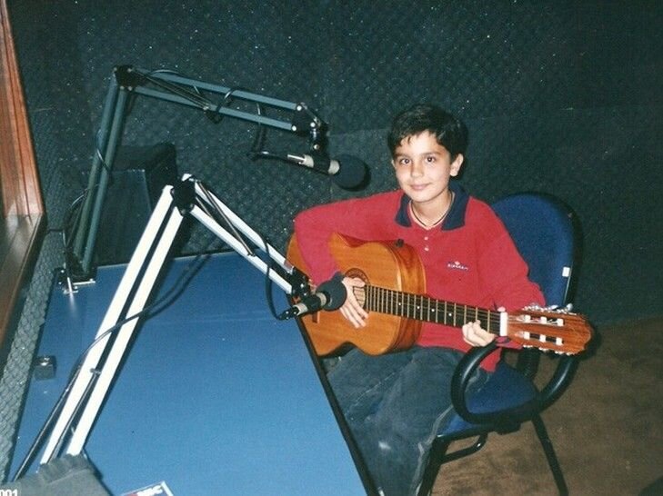 Luan Santana durante sua infância.