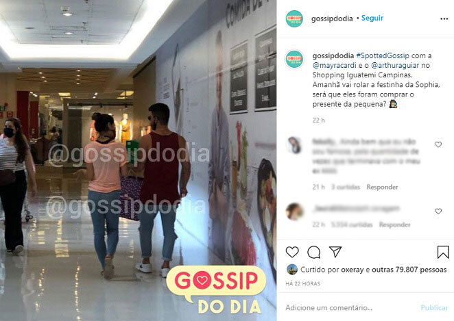Mayra Cardi e Arthur Aguiar passeiam juntos em Shopping Mayra Cardi e Arthur Aguiar passeiam juntos em Shopping