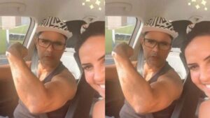Ao lado de Graciele Lacerda, Zezé Di Camargo ostentou braço malhado (Imagem: Reprodução/ Instagram)