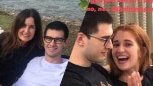 Fátima Bernardes registra o retorno do filho, Vinícius que estava estudando na França (Montagem: Reseller Web)