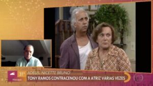 Tony Ramos presta homenagem à Nicette Bruno que faleceu no último domingo aos 87 anos (Imagem: Reprodução)